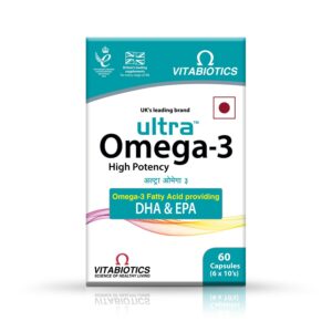 Ultra Omega 3 Fish Oil - High Potency 300mg DHA & 60mg EPA | 10 Softgel Capsules (1 Strip)